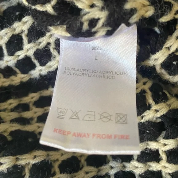 QED London Open Front Knit Cable Cardigan Size Large - Picture 9 of 9